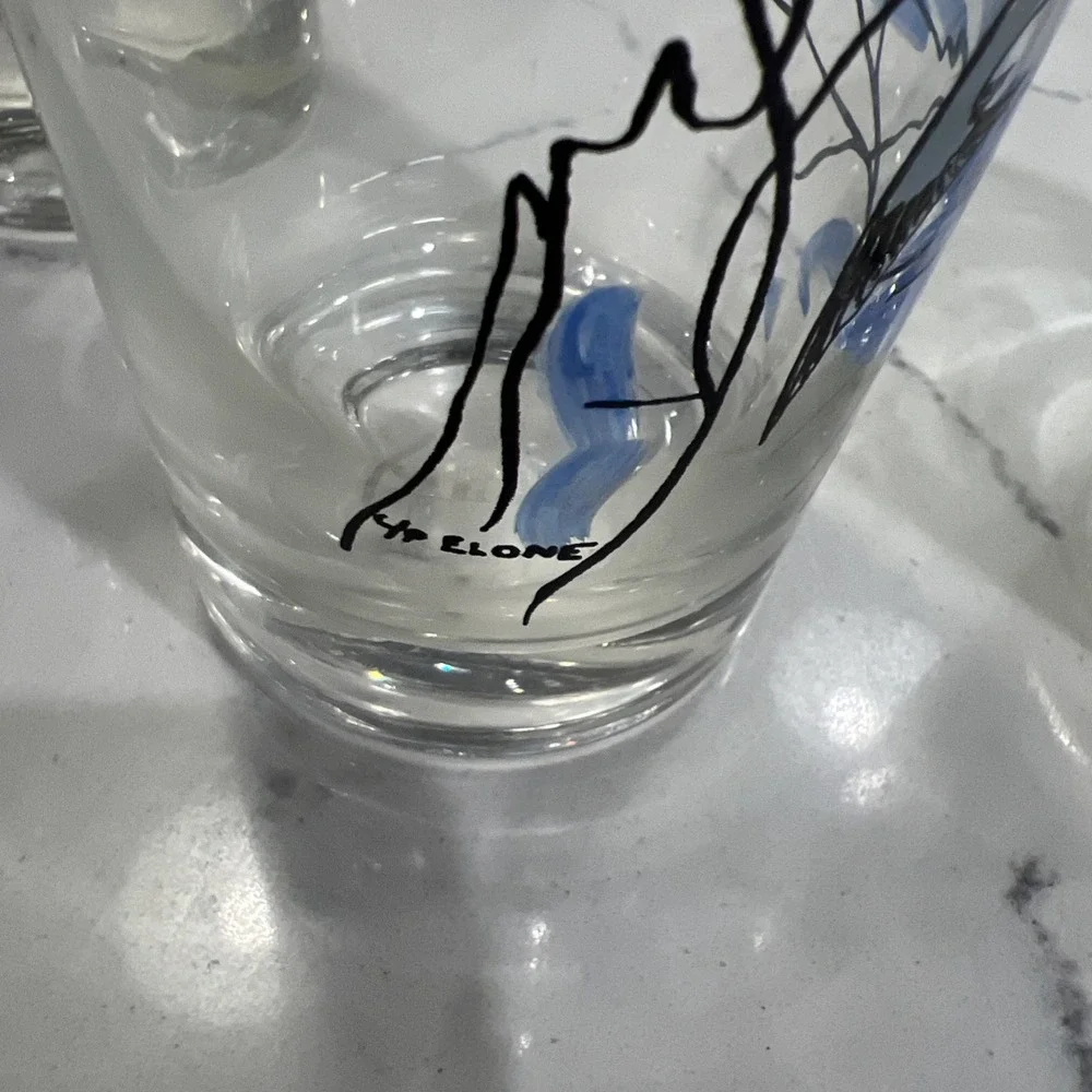 Vintage 1960s Cocktail Tumblers Geese/Fish MCM Retro Glasses Retro Barware